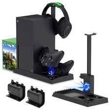MENEEA Charging Stand with Cooling Fan for Xbox Series X Console and Controll...
