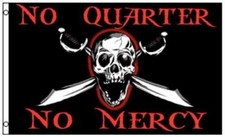 No Quarter No Mercy Pirate Flag Skull and Swords 3 x 5 Foot Ship Banner New
