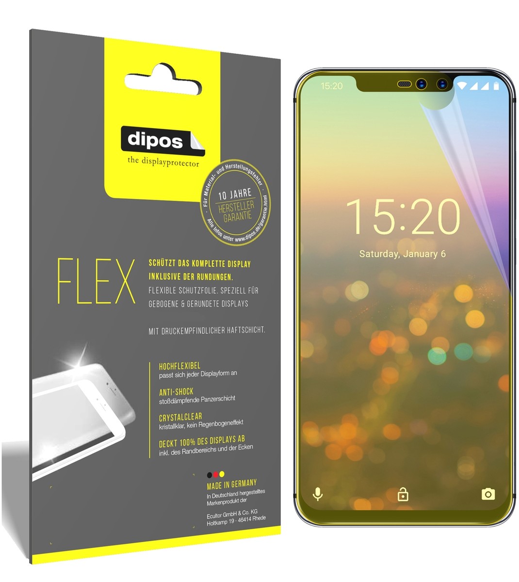 Pellicola Protettiva per Umidigi F3 Protezione Vetro Flessibile 9H dipos