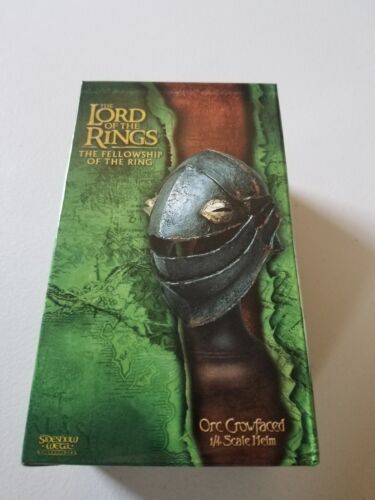 SIDESHOW LOTR  LORD OF THE RINGS FOTR 1/4 SCALE MINIATURE ORC CROWFACED HELM - Afbeelding 1 van 14