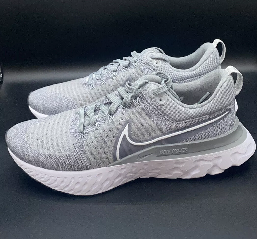 Nike React Infinity Run FK 2 Running Shoes Mens $160 Grey White