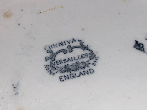 Furnivals Versailles England In Blue Gray No Trim Handled Vegetable Dish - Picture 4 of 4