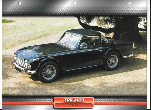 TRIUMPH TR 4A 1965 Photo / Poster, Editions Atlas.