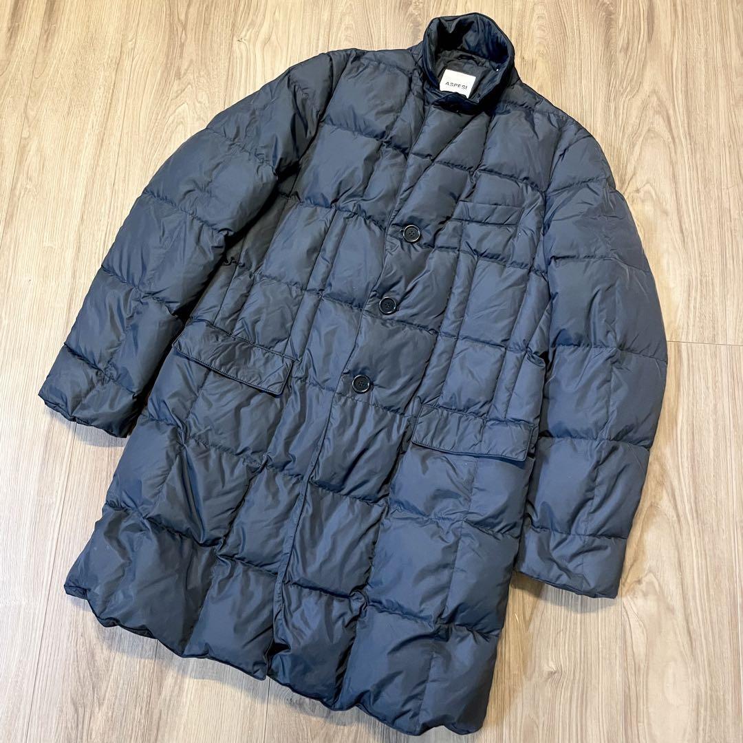 ダウンジャケット・コート Aspesi Long Coat In Black Felted Wool ASPESI Down Chesterfield Coat Long Coat Black M | eBay