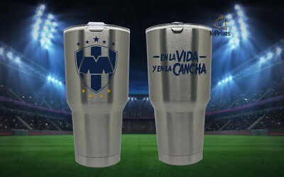 30oz Stainless Steel Tumbler Rayados Monterrey Termo Cup Message me to add name 