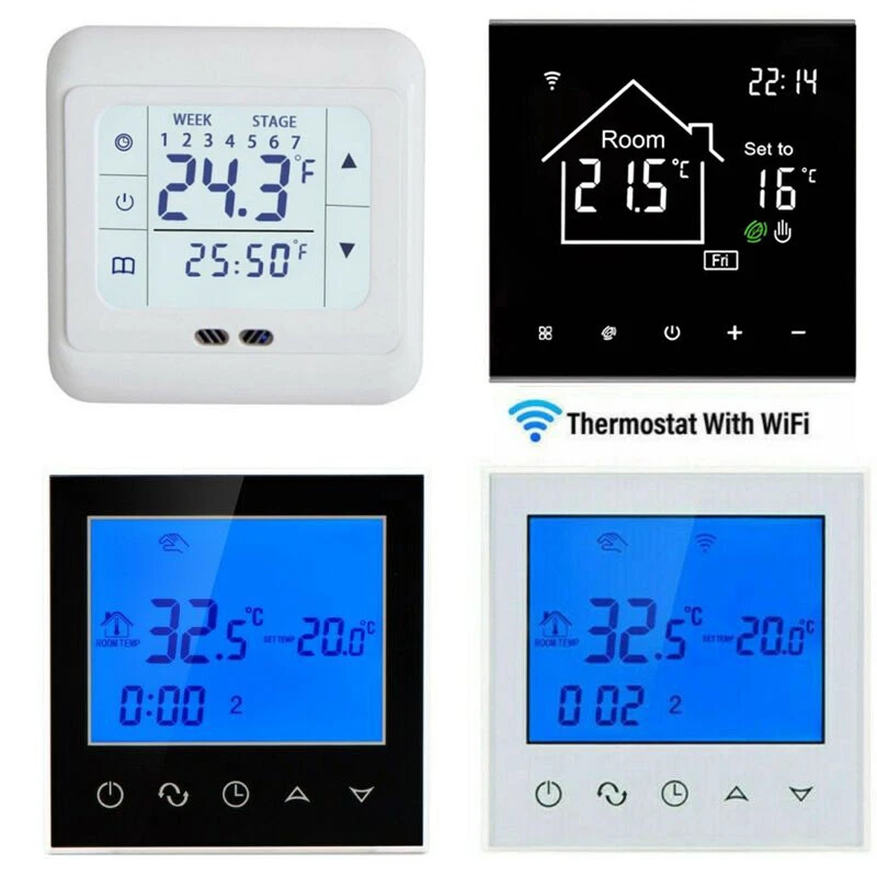 WIFI Digitales Thermostat für elektrische oder wassergeführte Fußbodenheizung - Bild 2 von 4