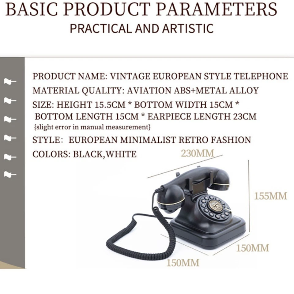 Decorative Telephones Audio Guest Book Wedding Party Guestbook Telephone Home - image 2 of 4