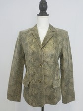 Nwt Women's Gianni Genuine Leather Jacket Snake Print Size 10 Retail $288