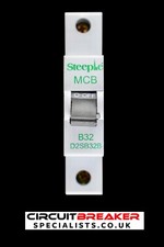 STEEPLE 32 AMP CURVE B 6kA MCB CIRCUIT BREAKER D2SB32B
