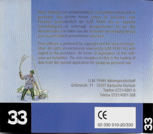 FISHING #33 Pfaff Creative Embroidery Card - 7560, 7562, 7570, 2140 2170 TESTED - Picture 12 of 12