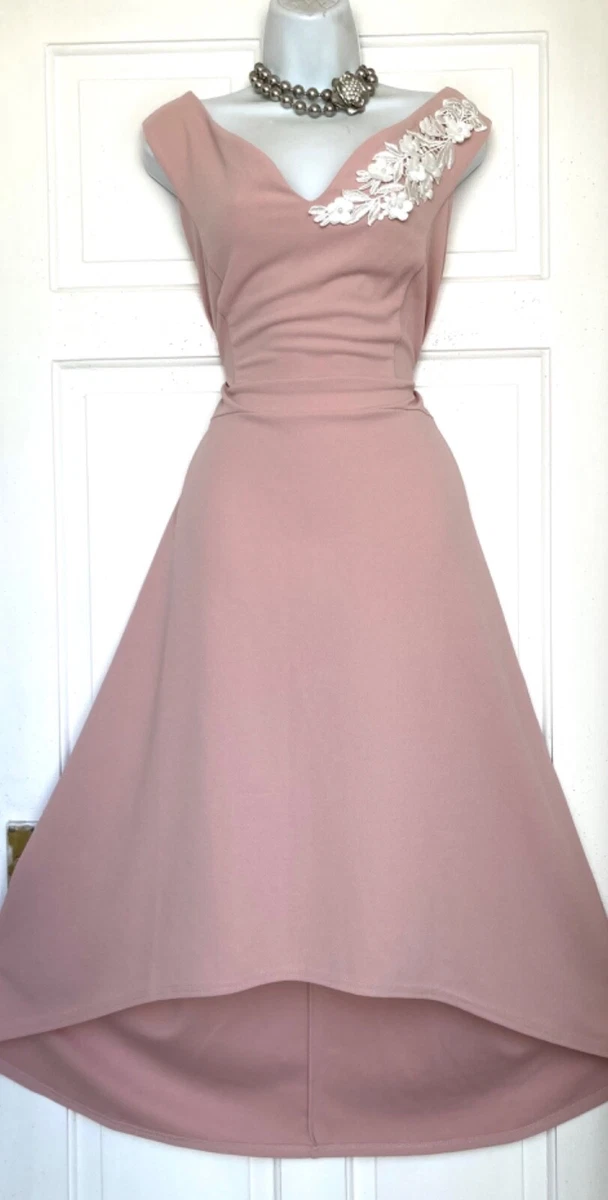 quiz gorgeous embroidered floral midi occasion/party dress size 18