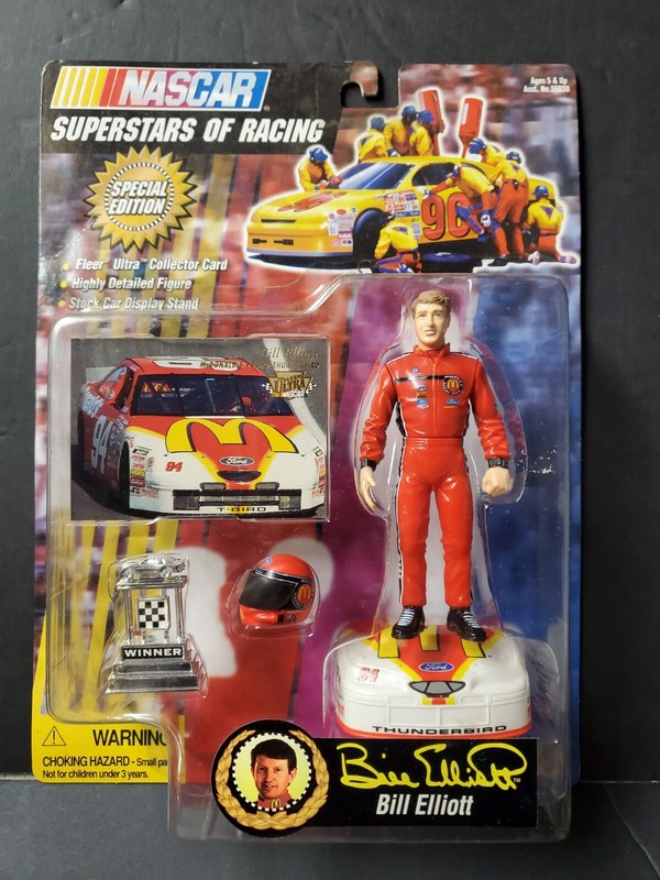 NASCAR SUPERSTARS OF RACING BILL ELLIOTT FIGURINE COLLECTOR CARD SPECIAL EDITION
