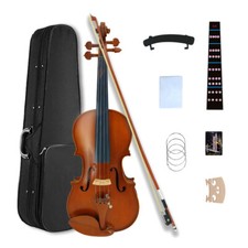 Violino con misura 4/4 alla moda in acero e abete viene fornito completo di custodia