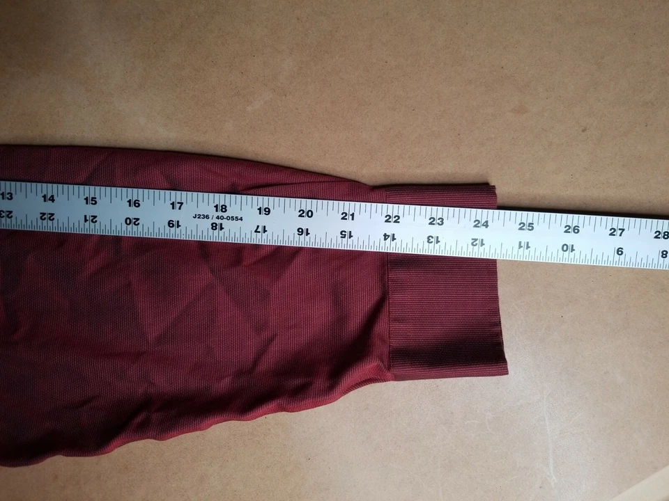 Рубашка мужская Joseph & Feiss бордовая на пуговицах с длинным рукавом 16 1/2 34/35 - Изображение 4 из 4