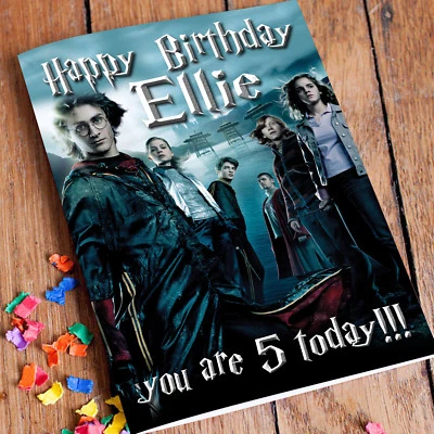 HARRY POTTER **Personalised Birthday Card** Premium Quality - Any Name & Age