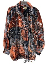 Vintage Original Marshall Rousso Gold Black Floral Multicolor Jacket Small