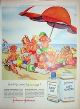 Original Johnson Baby oil AD: The Power that Chafe-Guards...