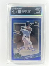 2023 Panini Donruss - Optic Rated Prospect Signatures Blue Prizm Jacob Berry /75