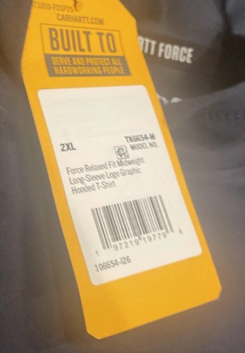 Carhartt Herren Force Relaxed Fit Langarm Grafik Kapuzen T-Shirt 2XL - Bild 2 von 4