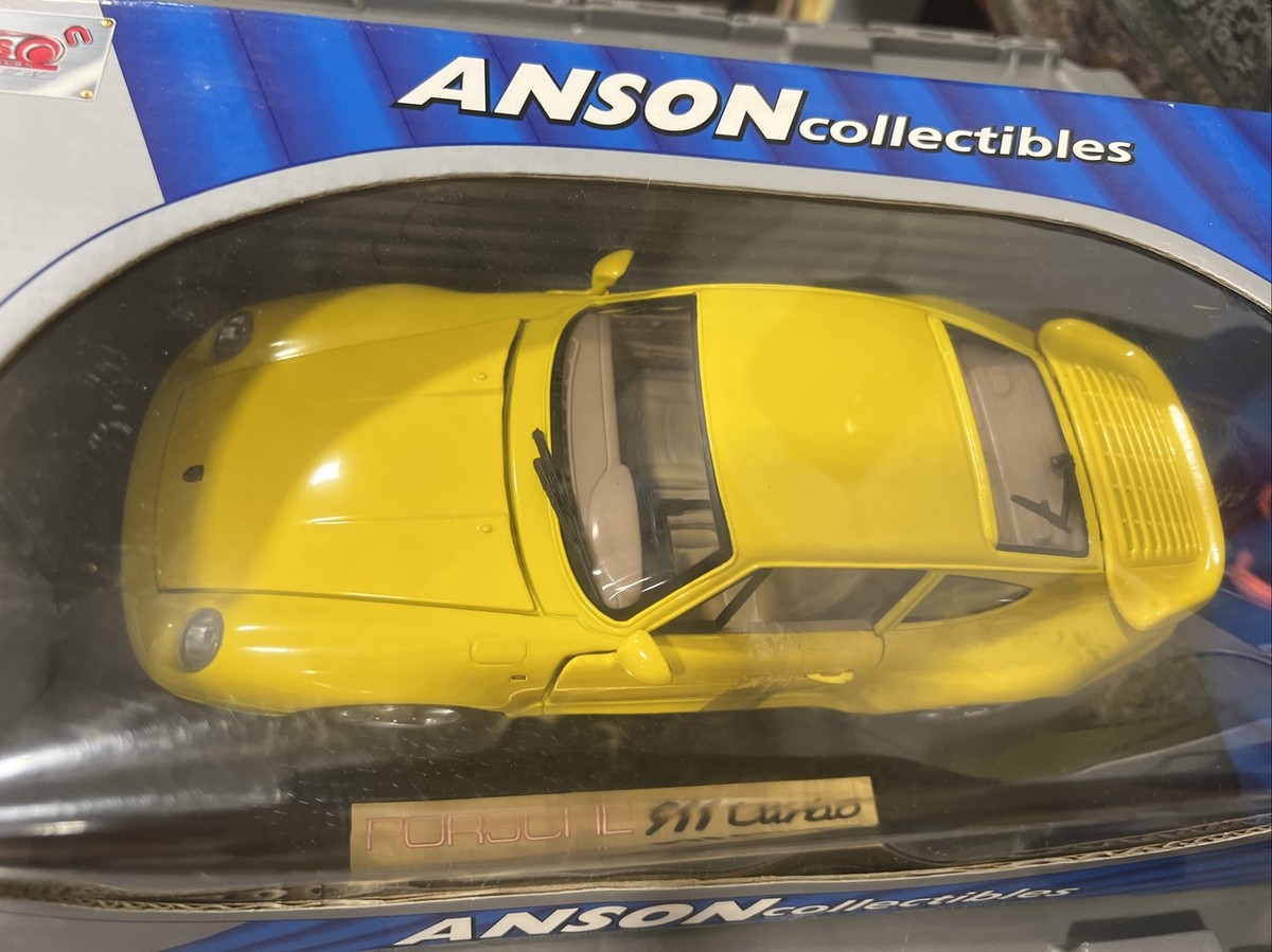 1/18 ANSON Yellow PORSCHE 911 TURBO Ref.30320 Rare Car C1997