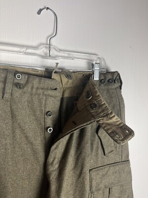 Vintage 1960's Niemann & Co Heavy Wool Military Cargo Pants Men's