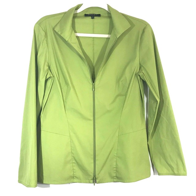 lime green zip up jacket