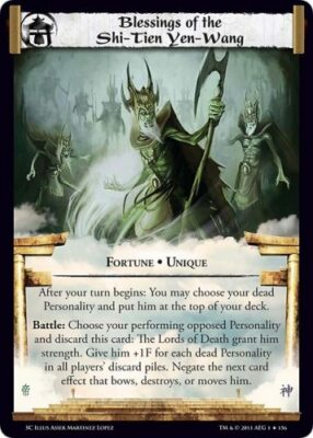 Legend of the Five Rings L5R CCG SC Second City Blessings OT Shin-Tein Yen-Wang