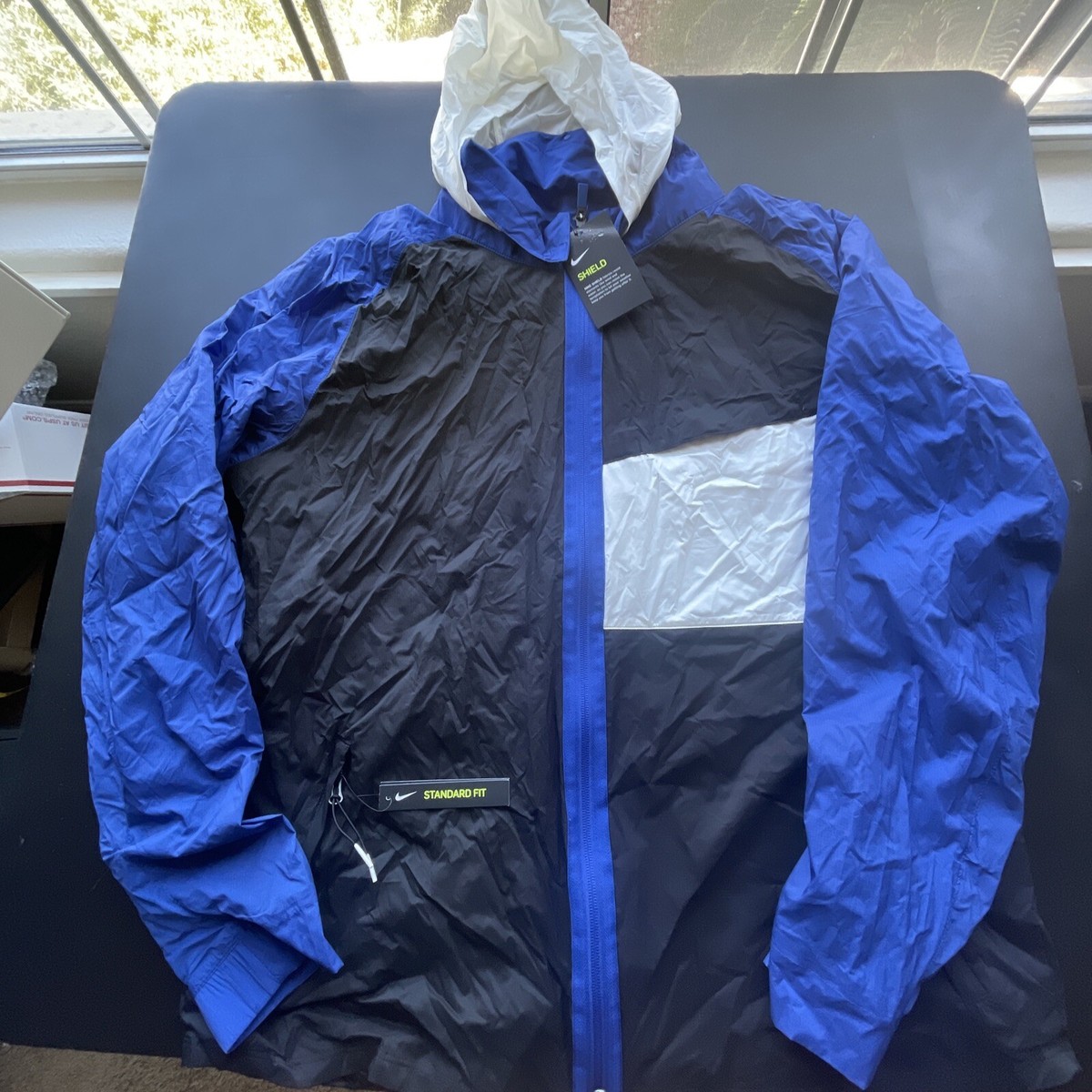 Nike Shield Packable Lightweight Full Zip Jacket Blue AJ5444-011