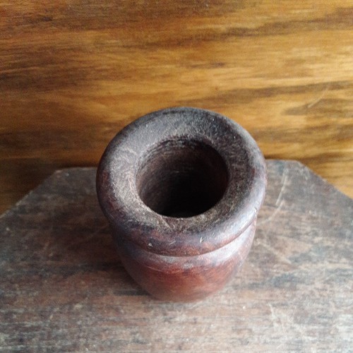 Vintage Wooden Miniature Vase Barrel Burl Wood ? 2.75" tall 1.75" wide Unmarked - Picture 7 of 24