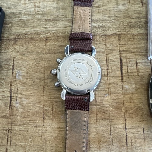 MICHELE Sidney Diamond 38mm Stainless Steel Case, Leather Strap A203 - Picture 9 of 10