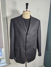 Ozwald Boateng Suit Jacket 44R Dark Grey Pure Wool Classic England Savile Row