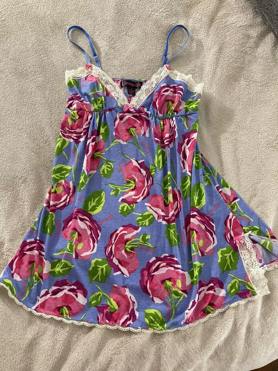 Betsey Johnson BETSEYVILLE Intimates Floral Pajamas Pink Floral
