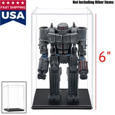 US Clear Perspex 6.3" H Acrylic Display Box Case Plastic Dustproof Collection UV