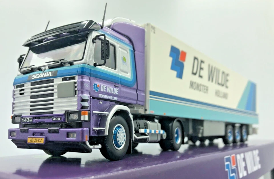 Tekno Scania 143 De Wilde Truck & Fridge Trailer 84749 Mint. Boxed. Cert. 1/50 - Image 4 of 4