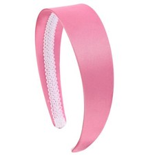 Smooth Satin Headband - Luxurious 2" Wide No-Slip Headband for Women Pink
