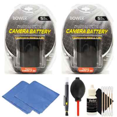 2x LP-E6 Replacement Battery + Kit for Canon 70D 5D Mark II III D-SLR Cameras