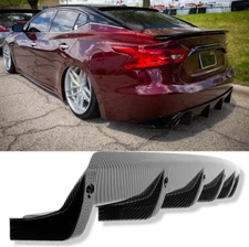 Rear Bumper Diffuser Splitter Spoiler Lip Carbon Fiber For 16-18 Nissan Maxima