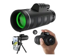 JiaSifu 40x60 High Definition Monocular Telescope with Smartphone Adapter