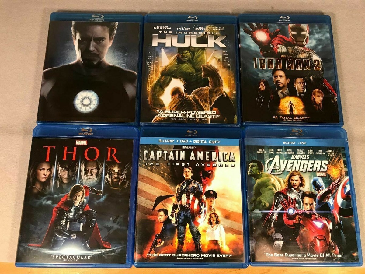 All 6 Marvel Cinematic Universe Phase One movies on Blu-ray, IRON