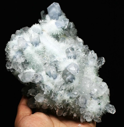 3.97lb New Find Beatiful Green Tibetan Phantom Quartz Crystal Cluster Specimen - Picture 5 of 12