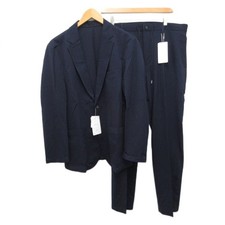 AOKI Tagged Pajama Suit Setup 2B Stretch Material Navy Blue Women's