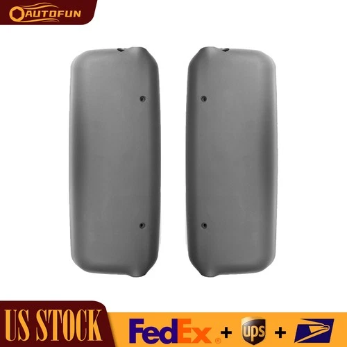 Pair Door Mirror Cover Grey For 2005-2015 Freightliner Columbia LH RH Side Set