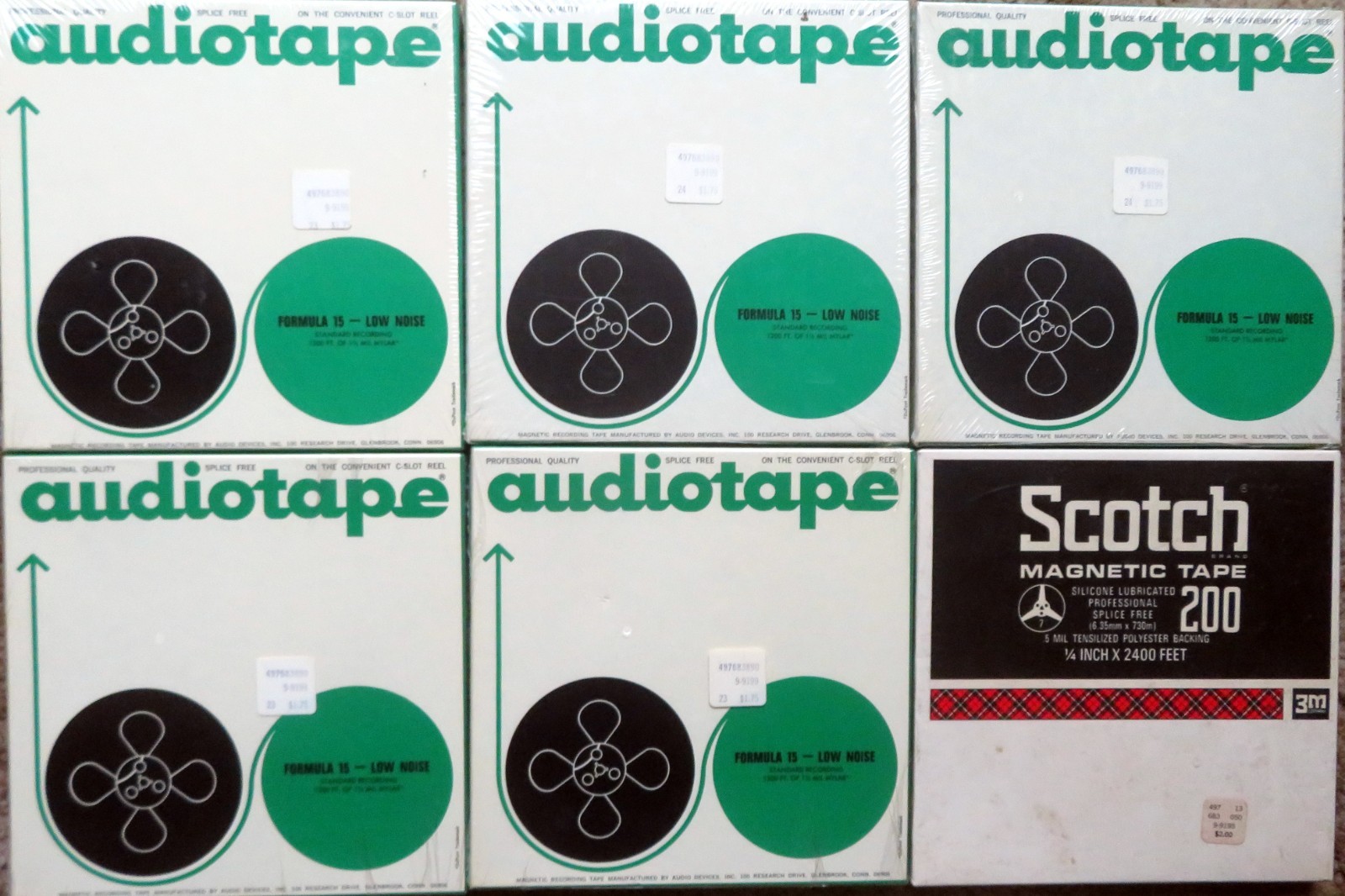 AUDIOTAPE - Formula 15 - 1200 ft Type 1277 - 3 Copies + Scotch 200 (1) - NEW