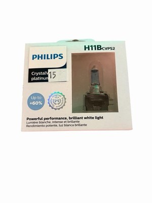 Philips H11B CrystalVision Platinum Headlight Bulb CVPS2 12V 55W White Light NEW