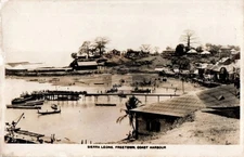 Sierra Leone Coast Harbour Scene Freetown c1920's RPPC Photo Postcard COPY