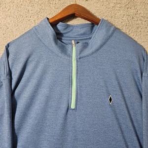 Peter Millar Black Diamond Ranch Golf 1/4 Zip Pullover Sweater Blue Men's Sz 4XL