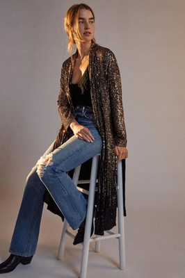 Anthropologie Dulcinea Sequined Duster Jacket BB Dakota Small NWT