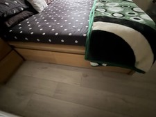 Ikea Bed King Size With Two Storage Drawers And Two Side Tablez