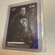 2022 AEW Sting PURPLE PYRO 045/199 Trading Card Upper Deck