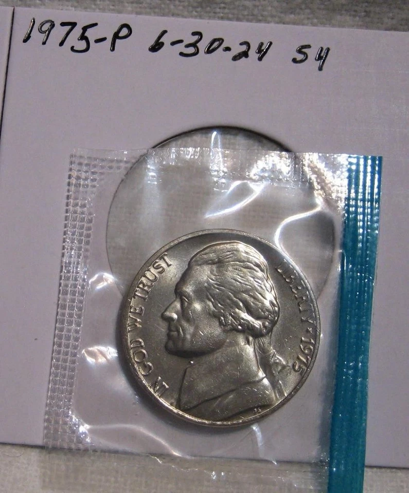 1975-P 5 FULL STEP (FS) BU GEM JEFFERSON MUST SEE BEAUTY! L@@@@K Foto 2 de 4